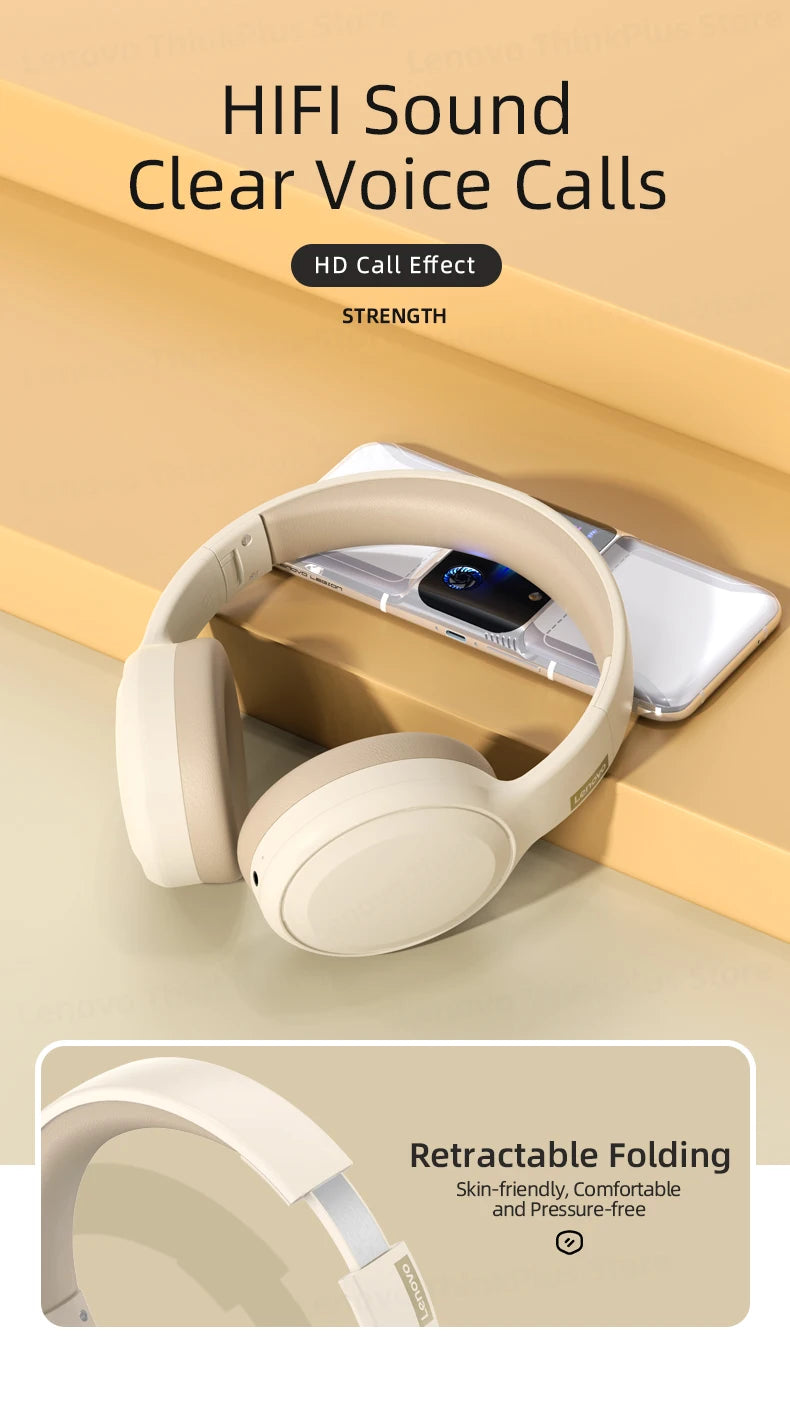 Original Lenovo th30 wireless earphone Bluetooth earphone 5,0 foldable headset sports earphone gaming earphone