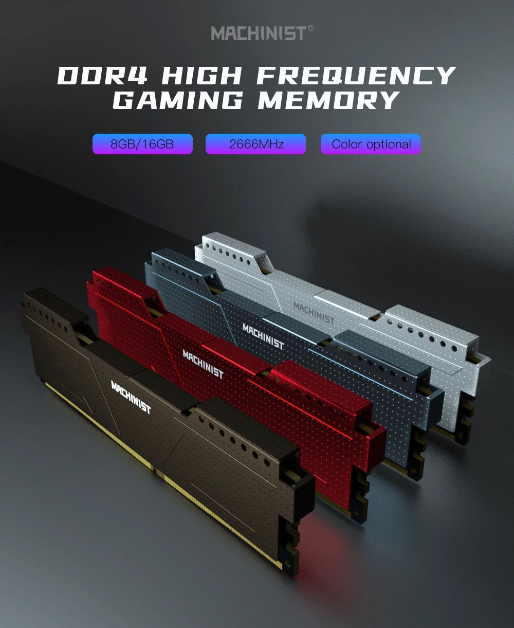 MACHINIST DDR4 RAM ECC and Desktop Memory 8G 16G 2666MHz/2133Mhz PC New DIMM High Performance PC4