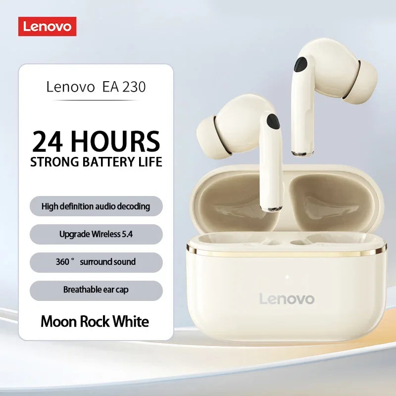 Lenovo EA230 TWS Gaming Bluetooth Earphone 360° Stereo Sound Effects Wireless Headphone Original 100%  Earbuds for Sport Running