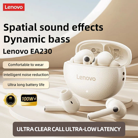 Lenovo EA230 TWS Gaming Bluetooth Earphone 360° Stereo Sound Effects Wireless Headphone Original 100%  Earbuds for Sport Running