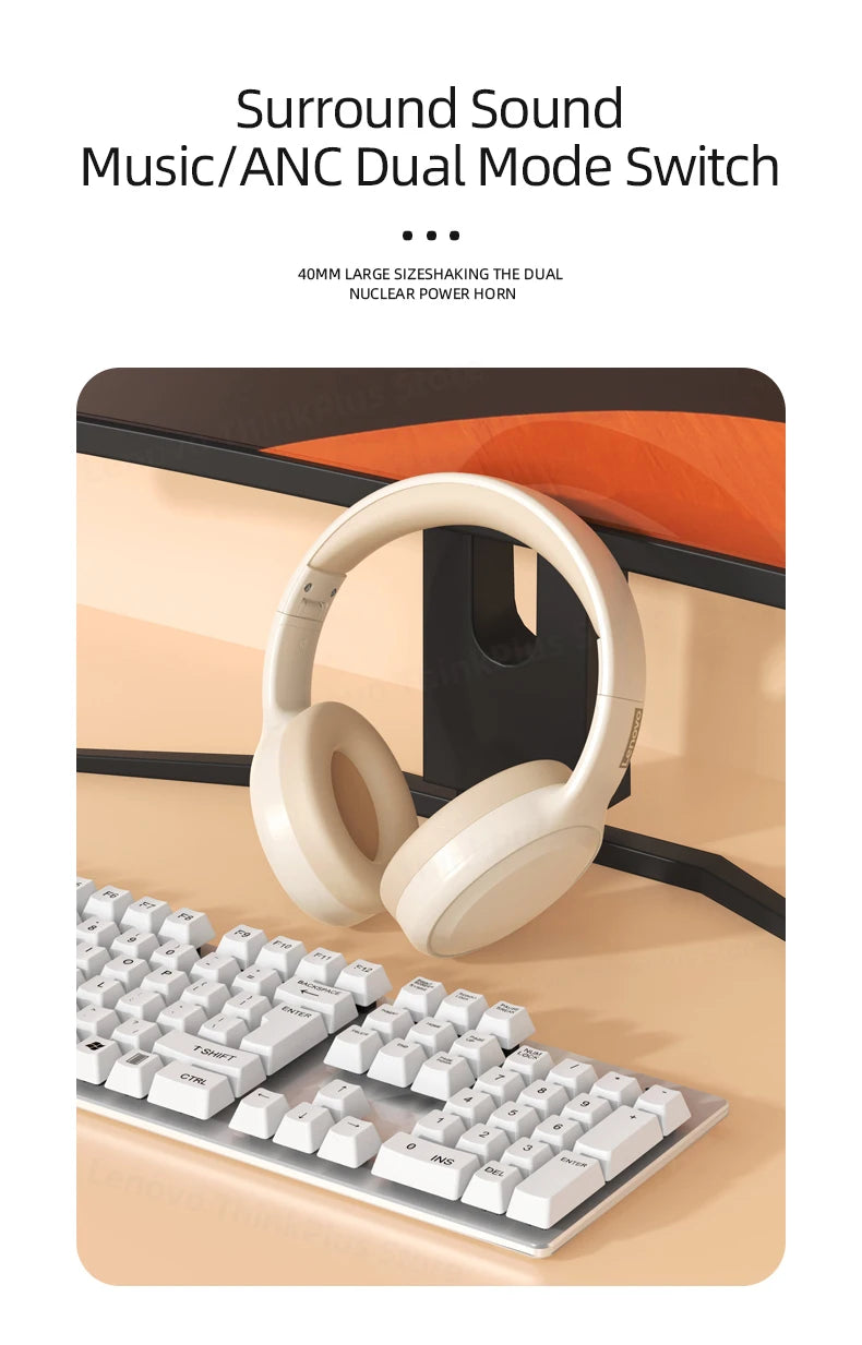 Original Lenovo th30 wireless earphone Bluetooth earphone 5,0 foldable headset sports earphone gaming earphone