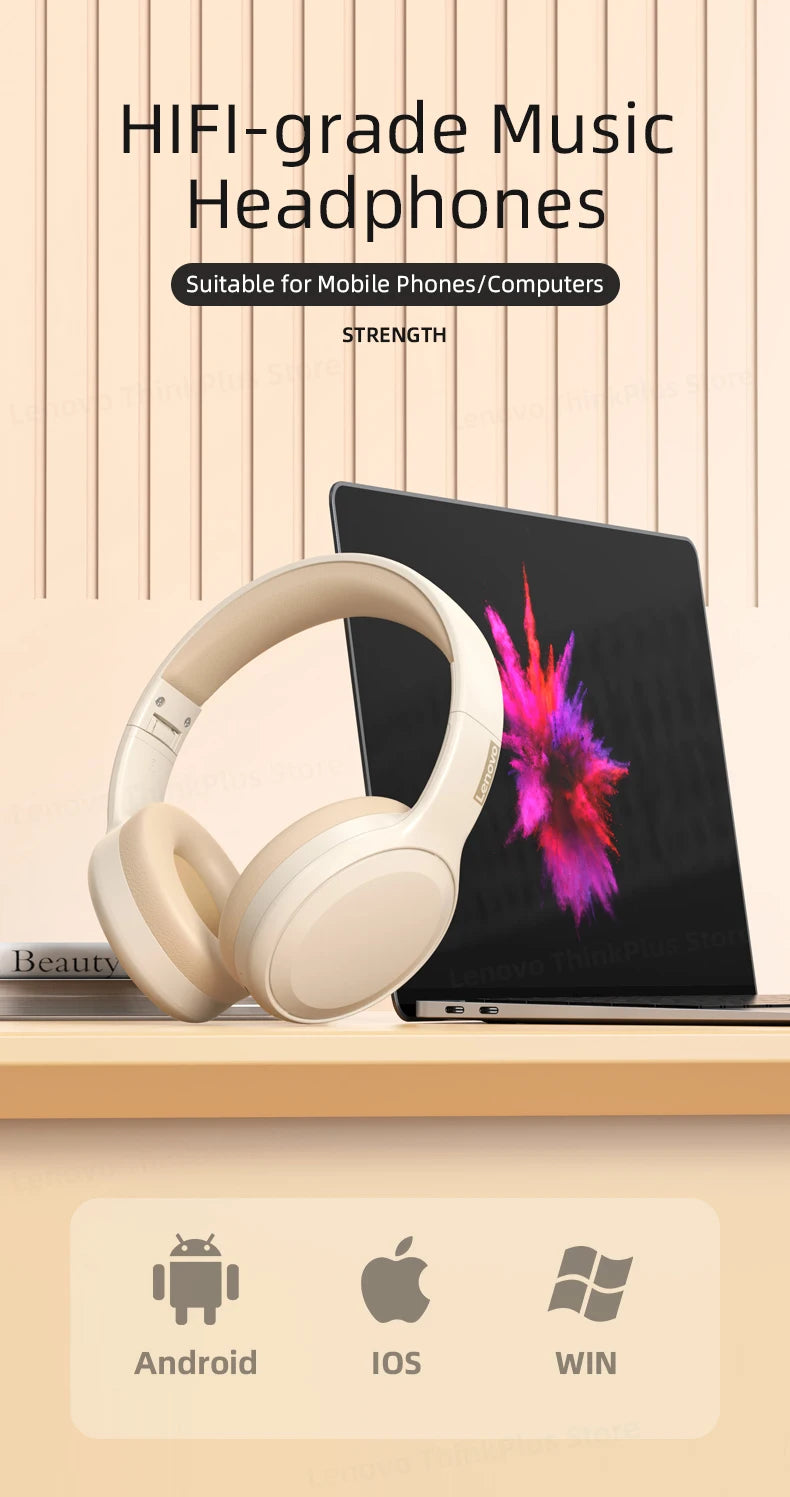 Original Lenovo th30 wireless earphone Bluetooth earphone 5,0 foldable headset sports earphone gaming earphone