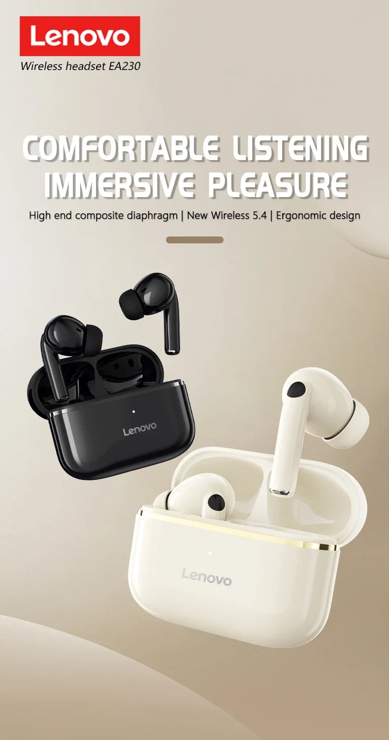 Lenovo EA230 TWS Gaming Bluetooth Earphone 360° Stereo Sound Effects Wireless Headphone Original 100%  Earbuds for Sport Running